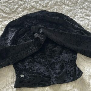Crushed velvet crop top